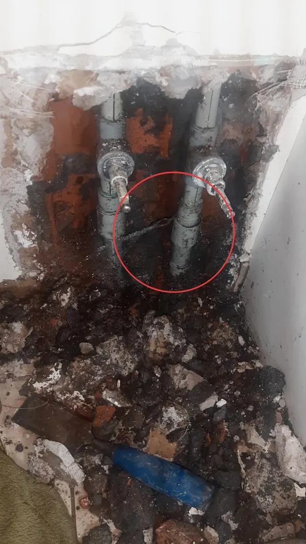 Cañería embutida con fuga por caneria en Concón